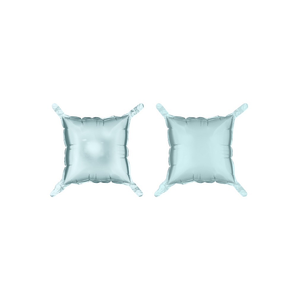 Rideau de ballons en aluminium double face Carré, bleu brumeux, 35 x 35 cm