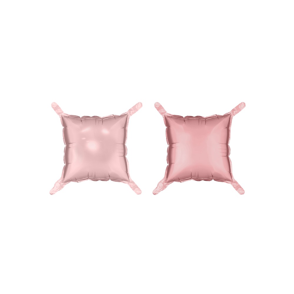 Rideau de ballons de baudruche double face Carré, rose pâle, 35 x 35 cm