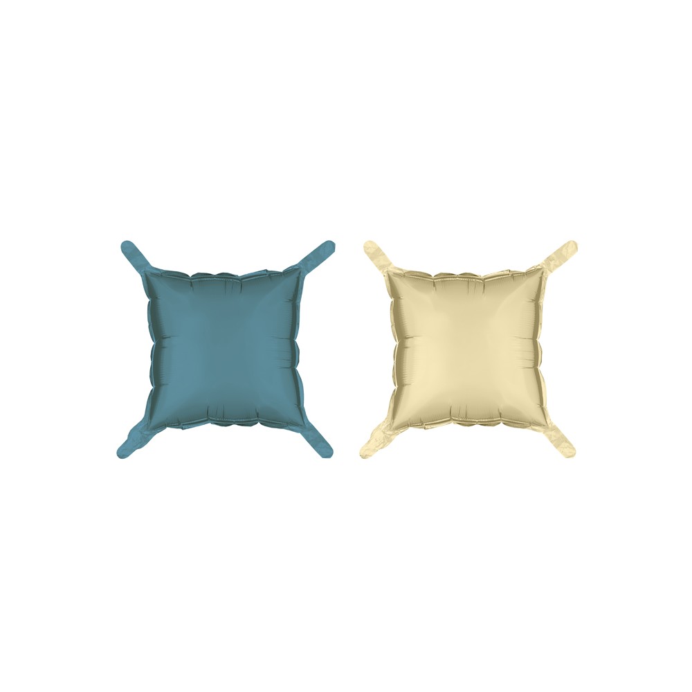 Rideau de ballons de baudruche double face Carré, beige-bleu marine, 35 x 35 cm