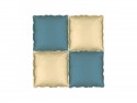 Rideau de ballons de baudruche double face Carré, beige-bleu marine, 35 x 35 cm