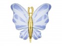 Ballon en Mylar Papillon, 69x69 cm, bleu