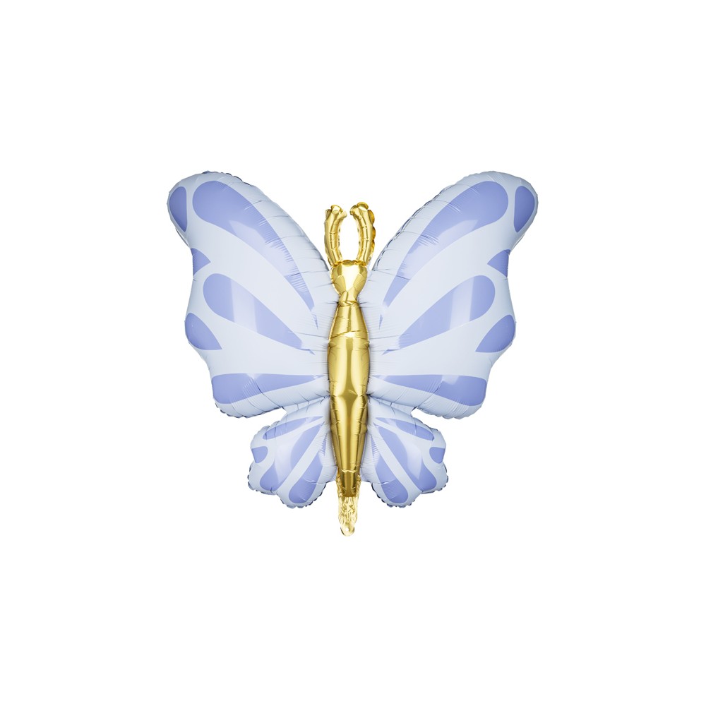 Ballon en Mylar Papillon, 69x69 cm, bleu