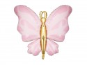 Ballon en Mylar Papillon, 69x69 cm, rose
