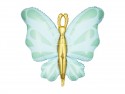 Ballon en Mylar Papillon, 69x69 cm, menthe