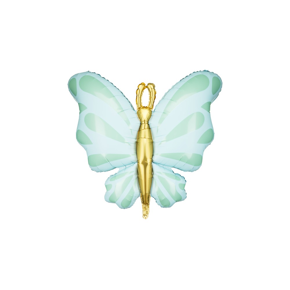Ballon en Mylar Papillon, 69x69 cm, menthe