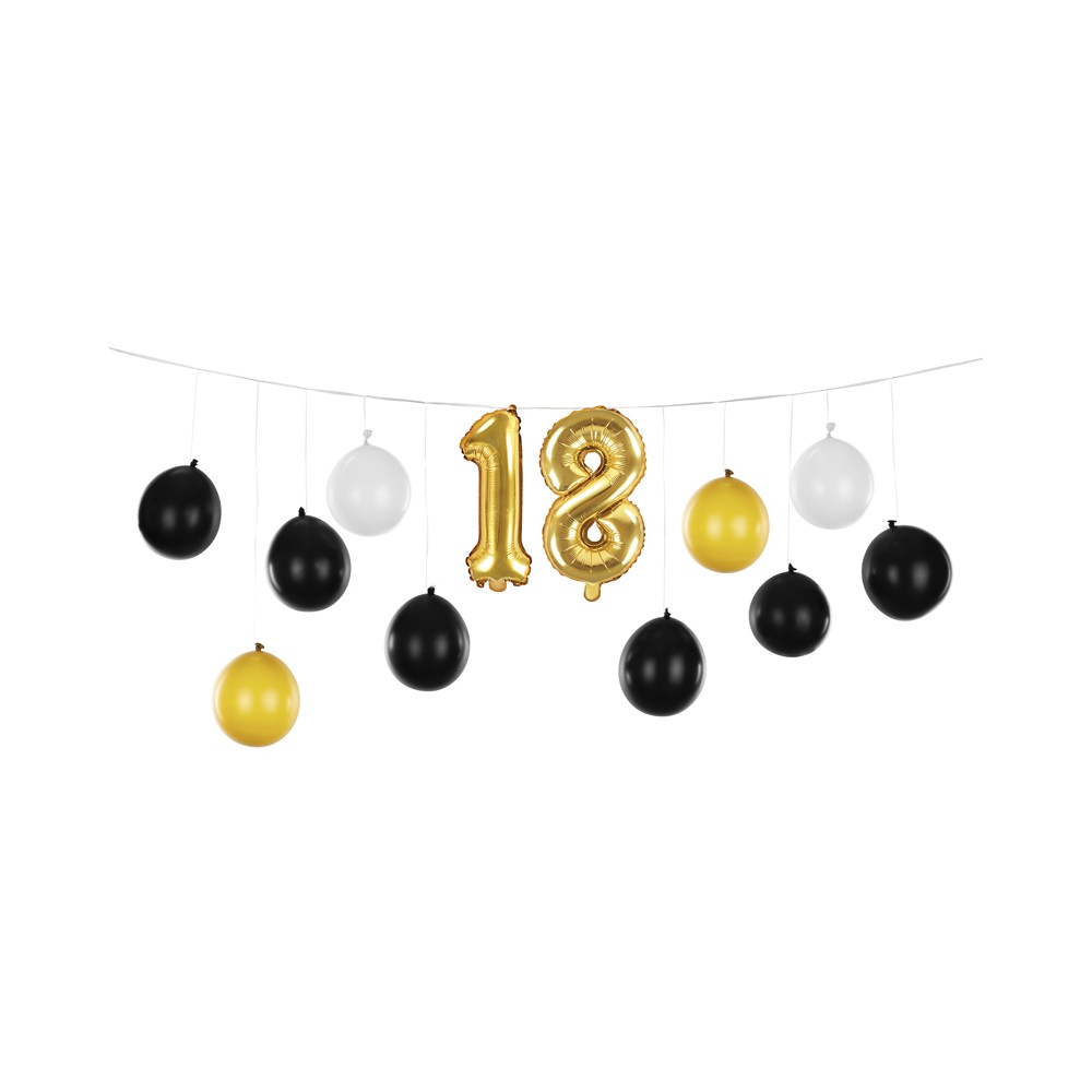 Guirlande de ballons 3en1 - 18e anniversaire, mélange