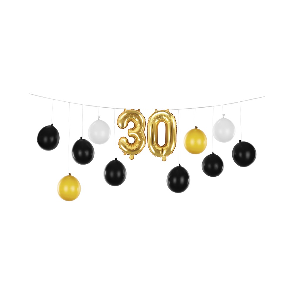Guirlande de ballons 3en1 - 30e anniversaire, mélange
