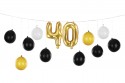Guirlande de ballons 3en1 - 40e anniversaire, mélange