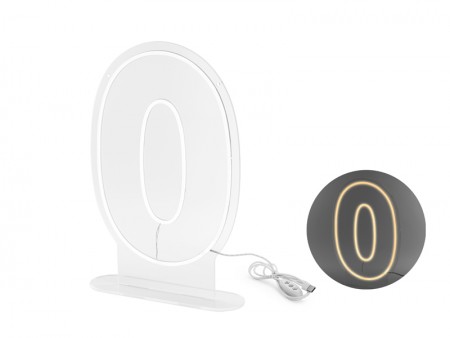 Néon LED - Chiffre '0',...