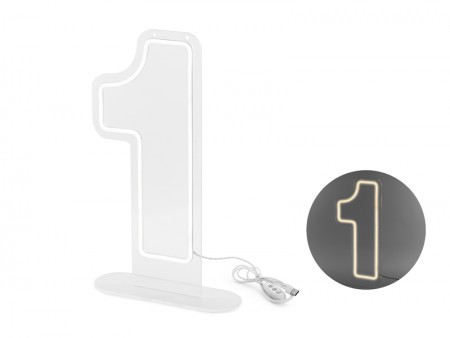 Néon LED - Chiffre '1',...