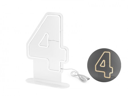 Néon LED - Chiffre '4',...