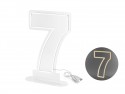 Néon LED - Chiffre '7', blanc, 50cm