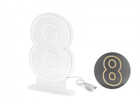 Néon LED - Chiffre '8',...