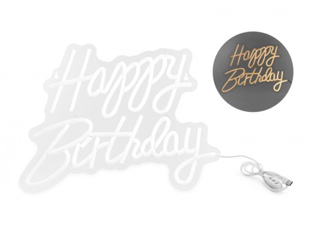Néon LED - Happy Birthday,...