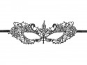 Masque de carnaval en dentelle, noir, 20 x 7,3 cm
