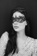 Masque de carnaval en dentelle, noir, 20 x 7,3 cm
