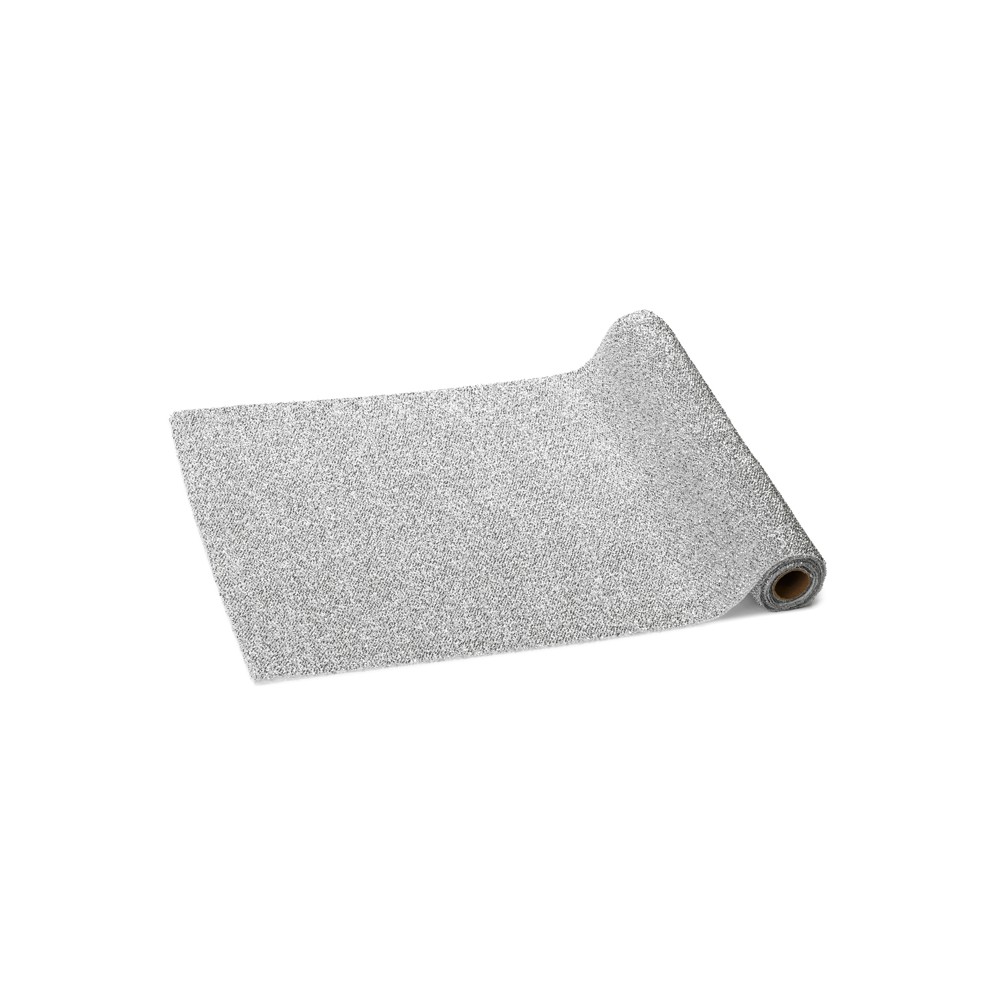 Chemin de table métallisé, argent, 0,36 x 3 m