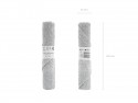 Chemin de table métallisé, argent, 0,36 x 3 m