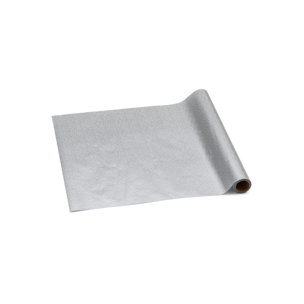 Chemin de table décoratif, argent, 0,36 x 3 m