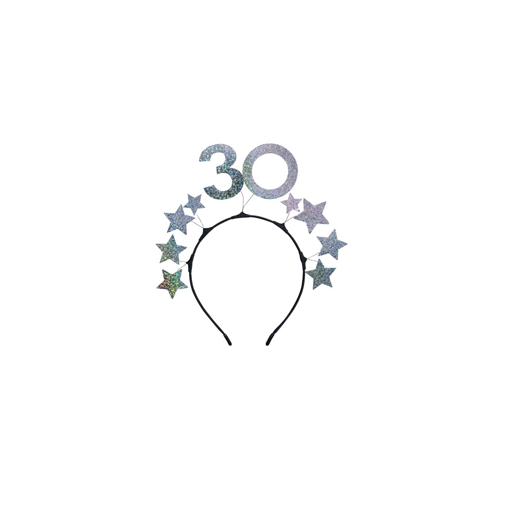 Bandeau avec étoiles 30, argent