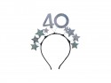 Bandeau avec étoiles 40, argent