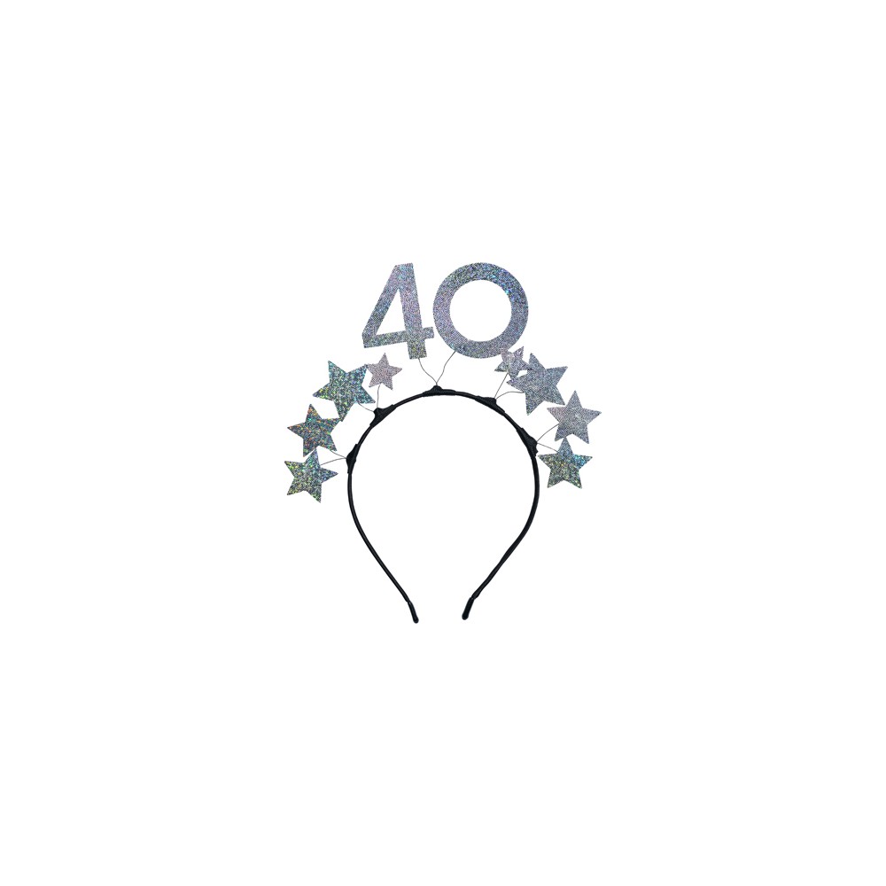 Bandeau avec étoiles 40, argent