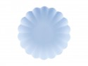 Assiettes en plastique Volant, 22 x 22 cm, bleu clair