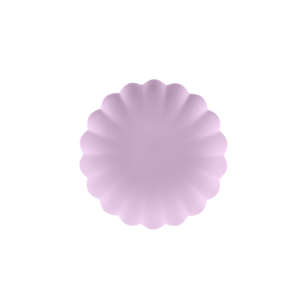 Assiettes en plastique Volant, 22 x 22 cm, violet