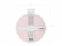 Assiettes en plastique Volant, 22 x 22 cm, rosa