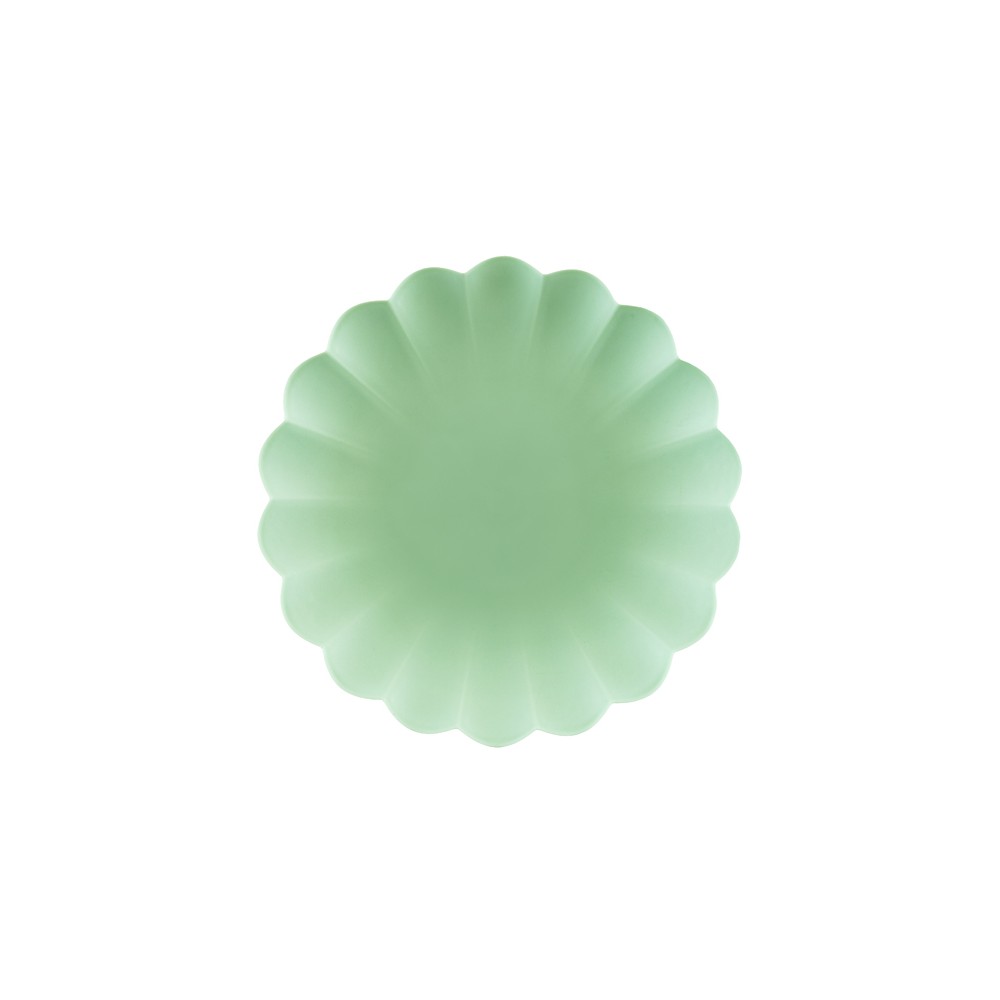 Assiettes en plastique Volant, 22 x 22 cm, sauge