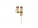 Bougie d'anniversaire Numéro 4 Losange, 5.5 cm, mix