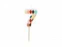 Bougie d'anniversaire Numéro 7 Losange, 5.5 cm, mix