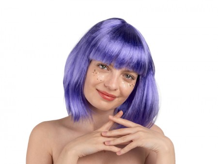 Perruque Cléopâtre, violette