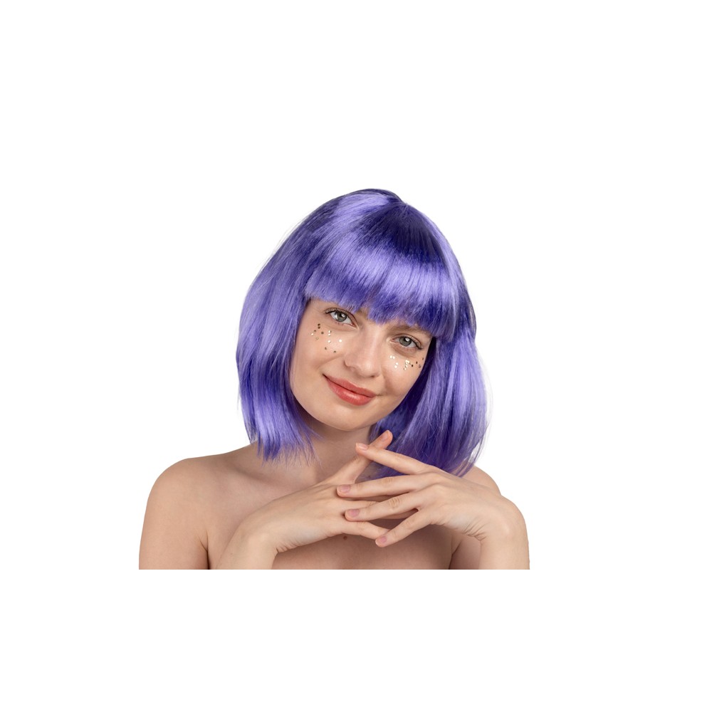 Perruque Cléopâtre, violette