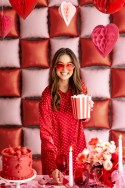 Lunettes en forme de cœur, rouge