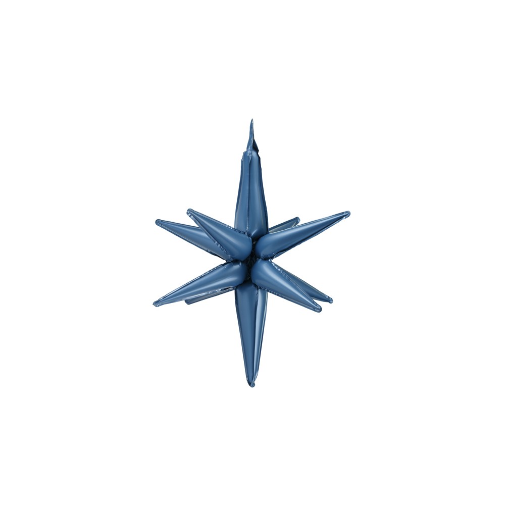 Ballon en aluminium 3D Étoile, 105cm, bleu marine