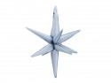 Ballon en aluminium 3D Étoile, 105cm, bleu brumeux