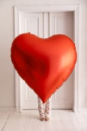 Ballon en aluminium XXL Coeur, 136x129 cm, rouge