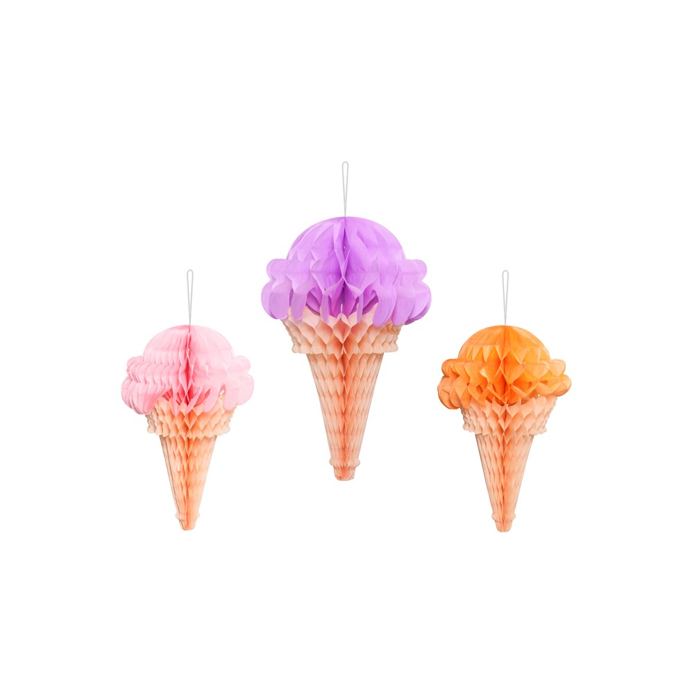 Décorations en papier de soie Glace, 20-30 cm, mélange