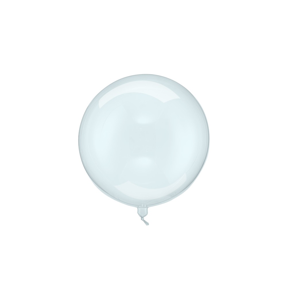 Boule ballon, 40cm, bleu transparent
