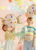 Boule ballon, 40cm, bleu transparent