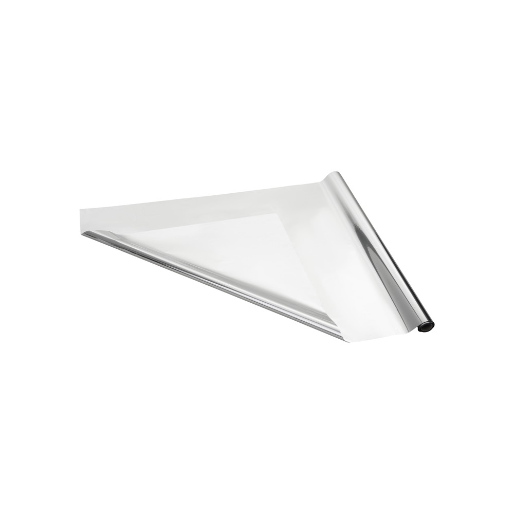Feuille décorative métallique, argent, 0.8x25m