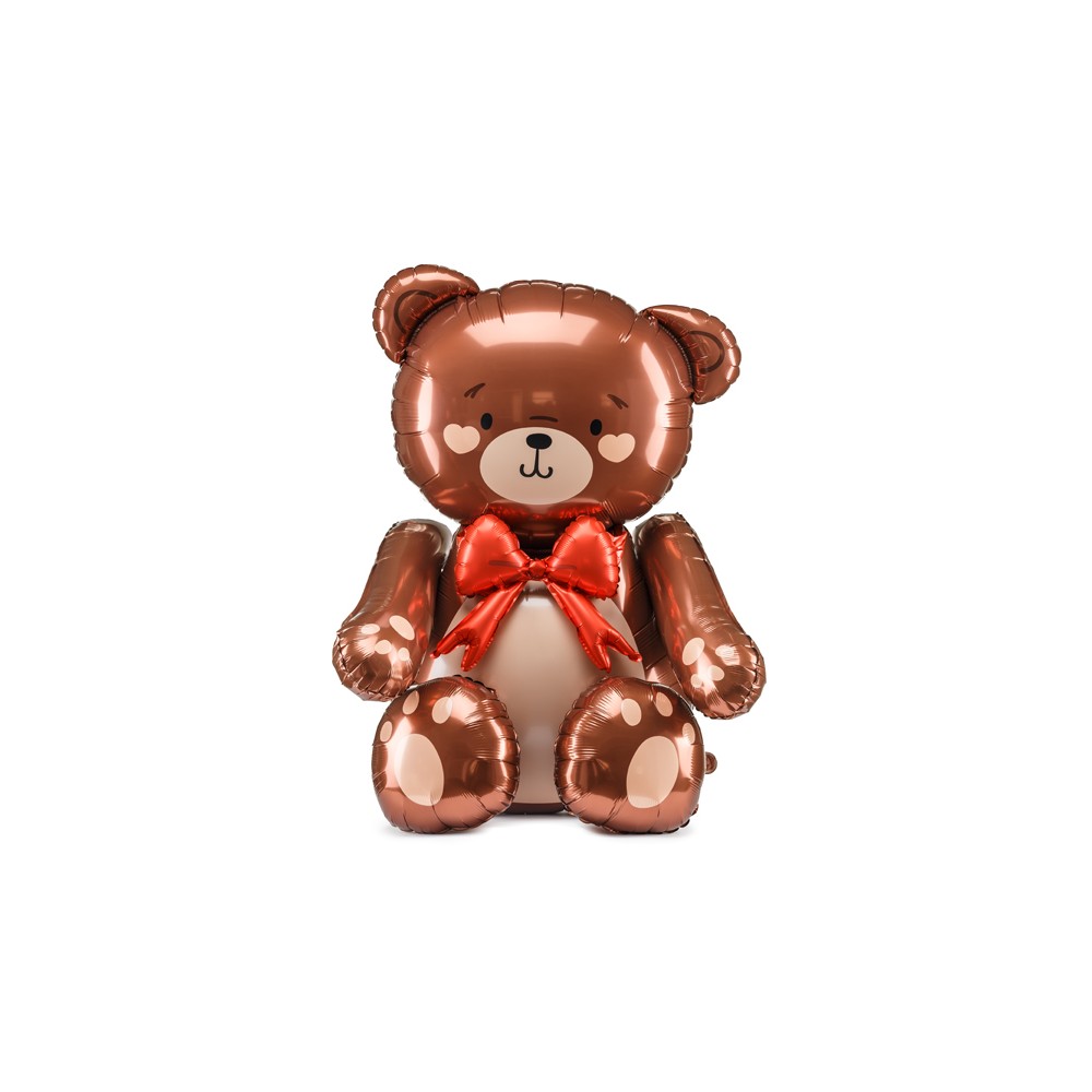 Ballon en aluminium debout Ourson, 75x84cm, mix