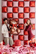 Ballon en aluminium debout Ourson, 75x84cm, mix