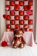 Ballon en aluminium debout Ourson, 75x84cm, mix