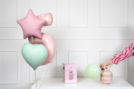 Bouteille d'hélium, rose...