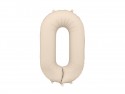 Ballon en aluminium Chiffre '0', 86cm, beige clair