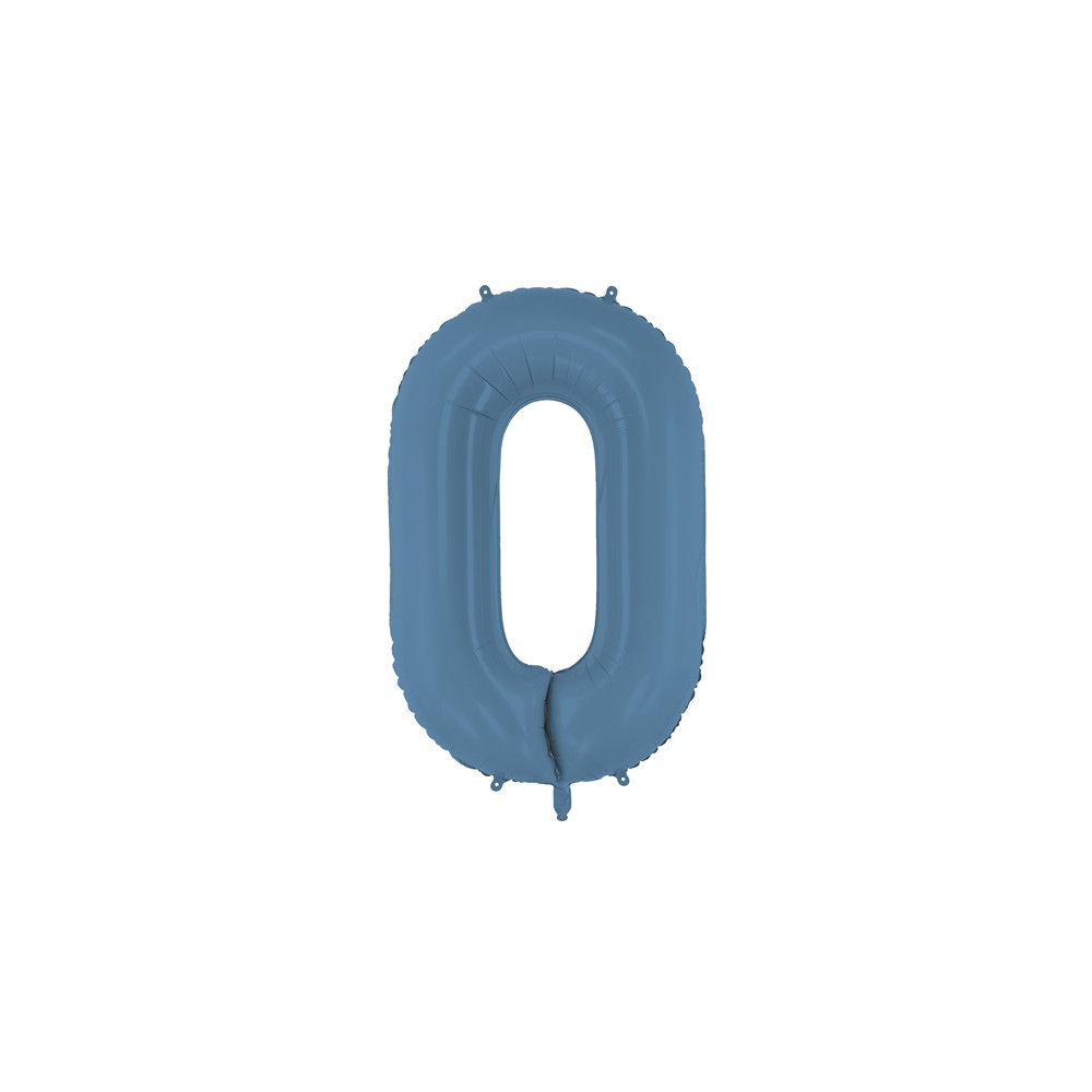 Ballon en aluminium Chiffre '0', 86cm, marine