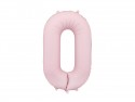 Ballon en aluminium Chiffre ''0'', 86cm, rose clair