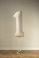 Ballon en aluminium Chiffre '1', 86cm, beige clair